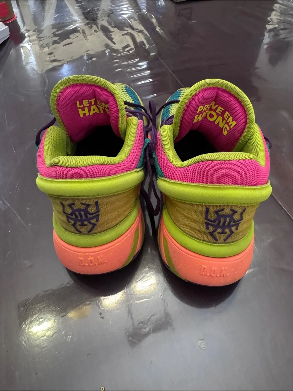adidas Kids Lime, Pink & Teal Mesh Sneakers